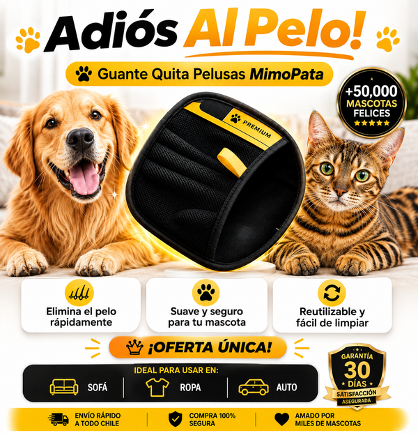Guante Quitapelos para Perros y Gatos