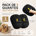 Pack 3 Guantes Quitapelos para Perros y Gatos